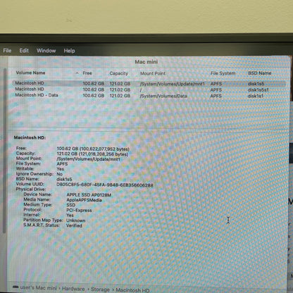 2018 Apple Mac Mini i3 3.6GHz 8GB RAM 128GB SSD Space Gray A1993