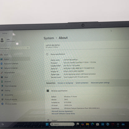 HP Laptop 15-FD0127DX 15.6" i7-1355U 1.7GHz 16GB RAM 500GB SSD