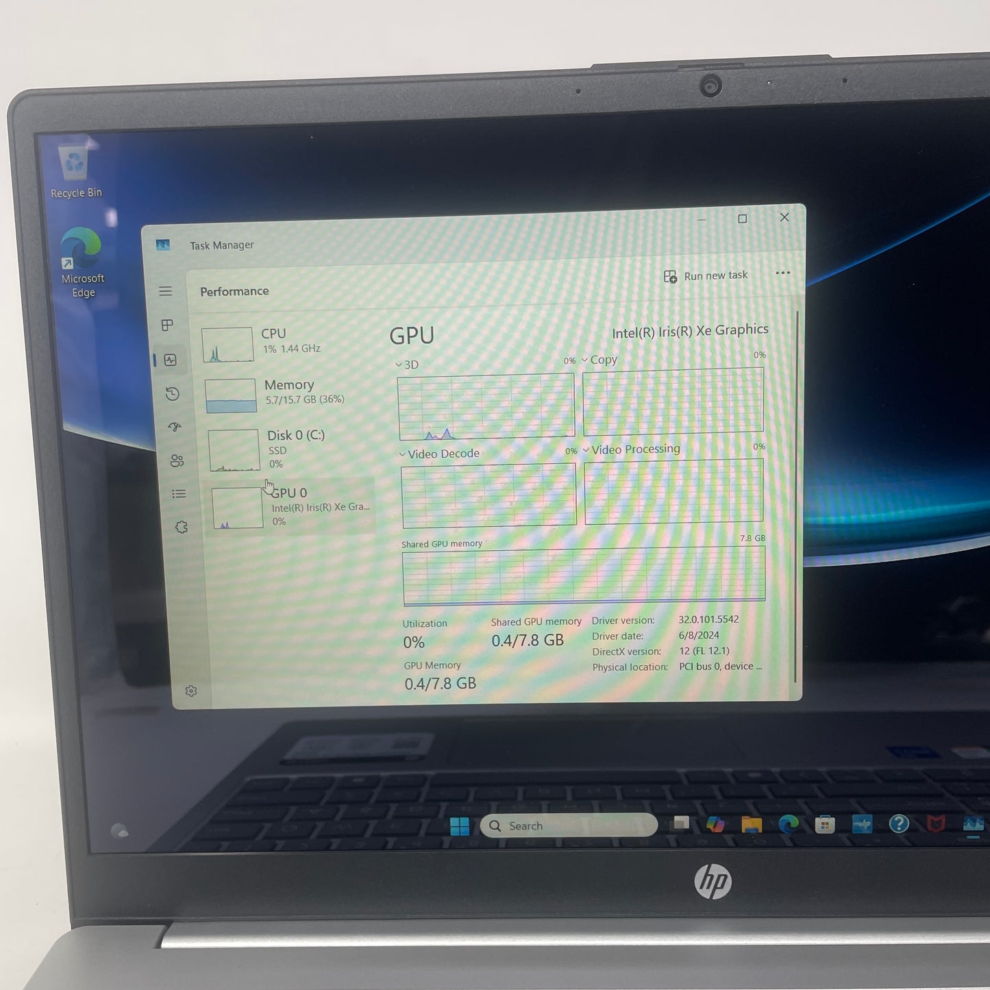 HP Laptop 15-FD0127DX 15.6" i7-1355U 1.7GHz 16GB RAM 500GB SSD