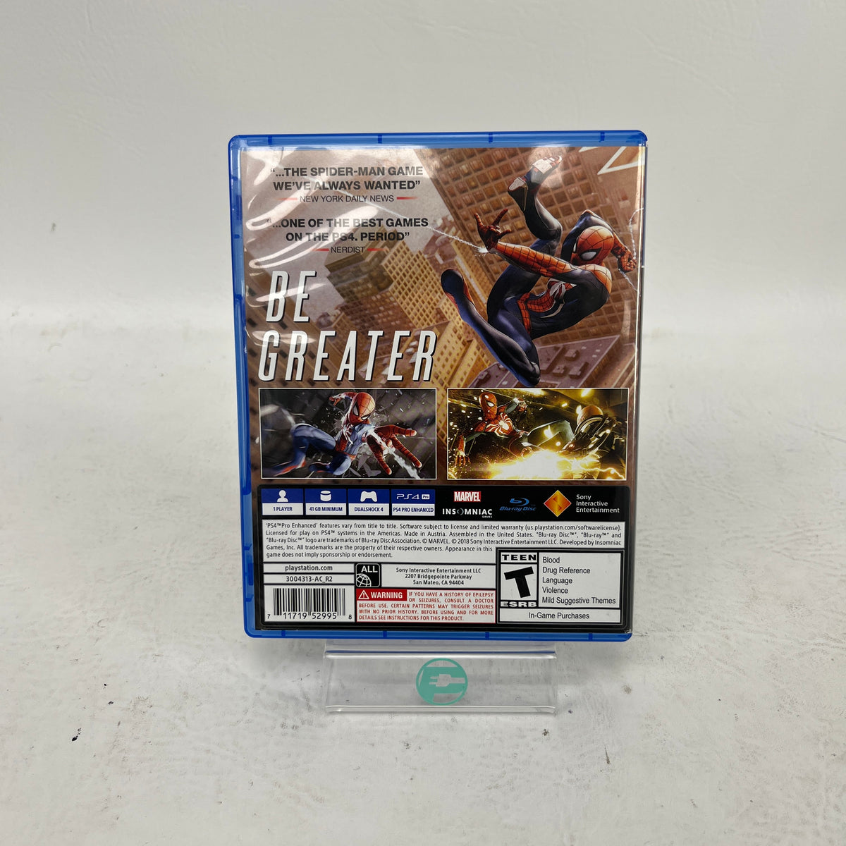 Marvel Spiderman [Game of the Year] (Sony PlayStation 4 PS4, 2019)
