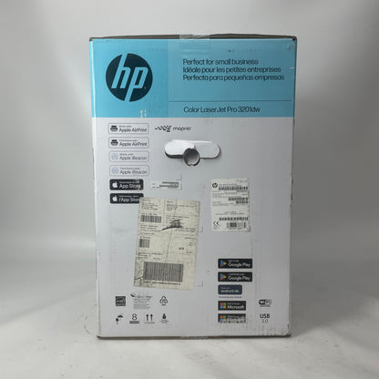 New HP LaserJet Pro Wireless Color Laser Printer White 3201DW