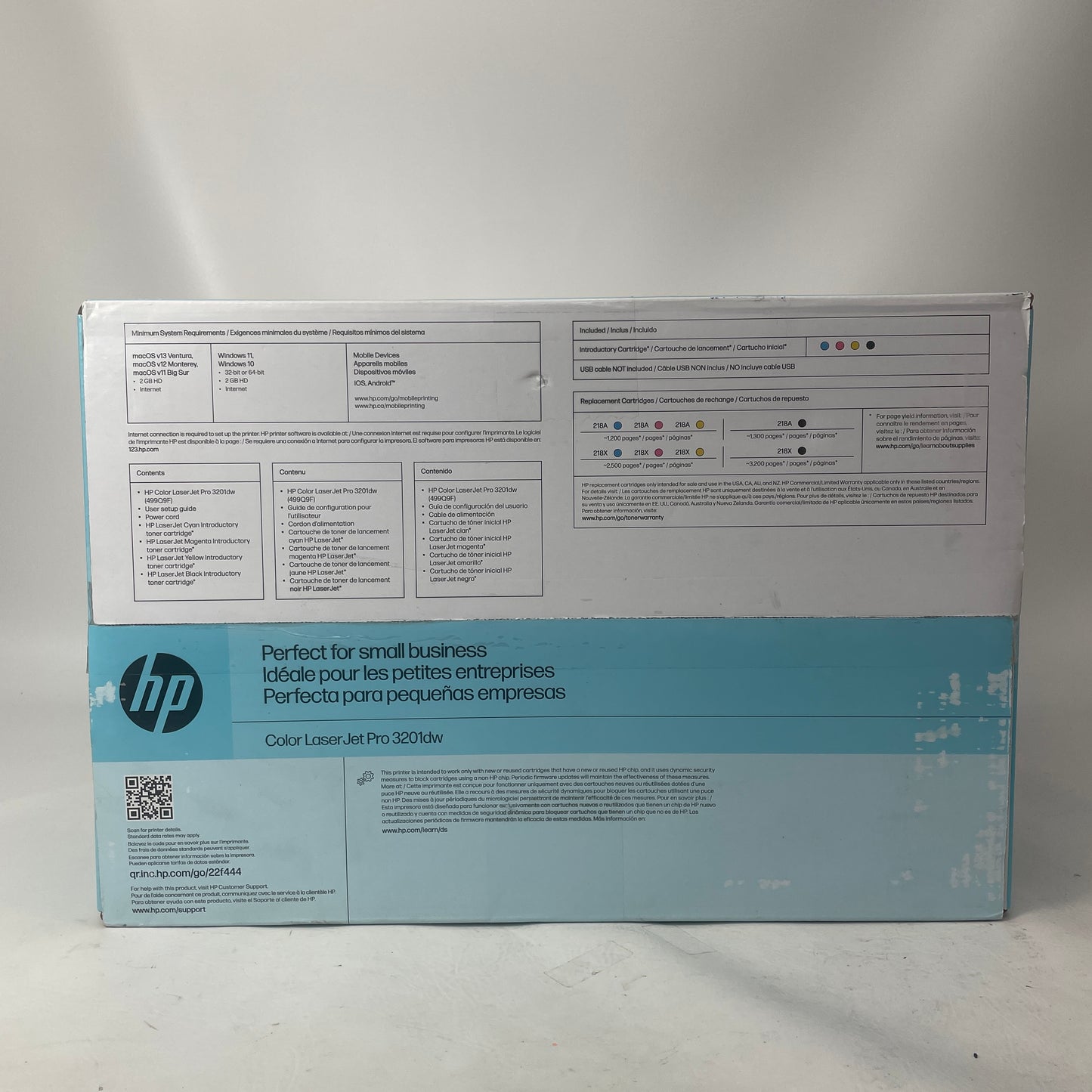 New HP LaserJet Pro Wireless Color Laser Printer White 3201DW