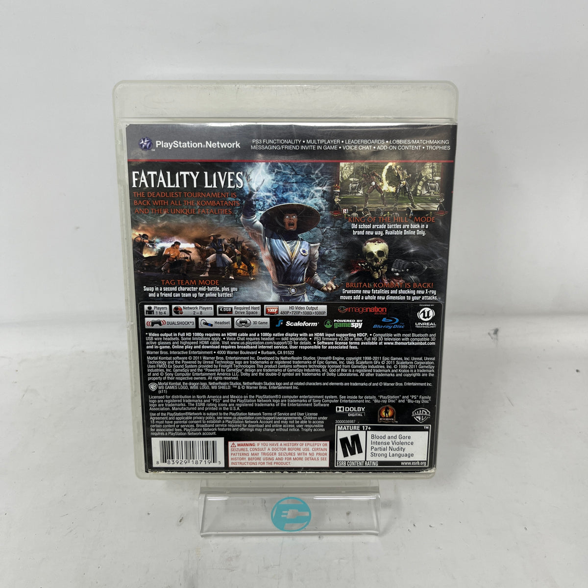 Mortal Kombat (Sony PlayStation 3 PS3, 2011)
