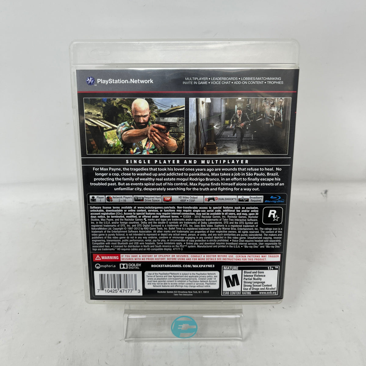 Max Payne 3 (Sony PlayStation 3 PS3, 2012)
