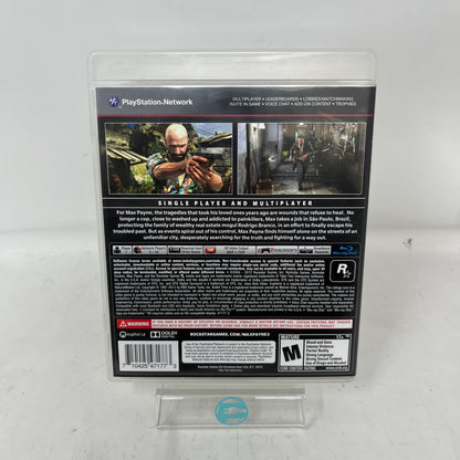 Max Payne 3 (Sony PlayStation 3 PS3, 2012)