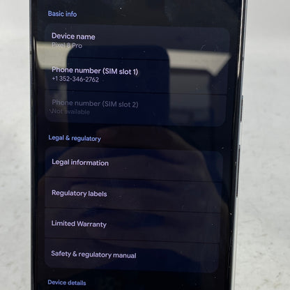 Verizon Google Pixel 8 Pro 256GB Smartphone Chalk GA03878-US