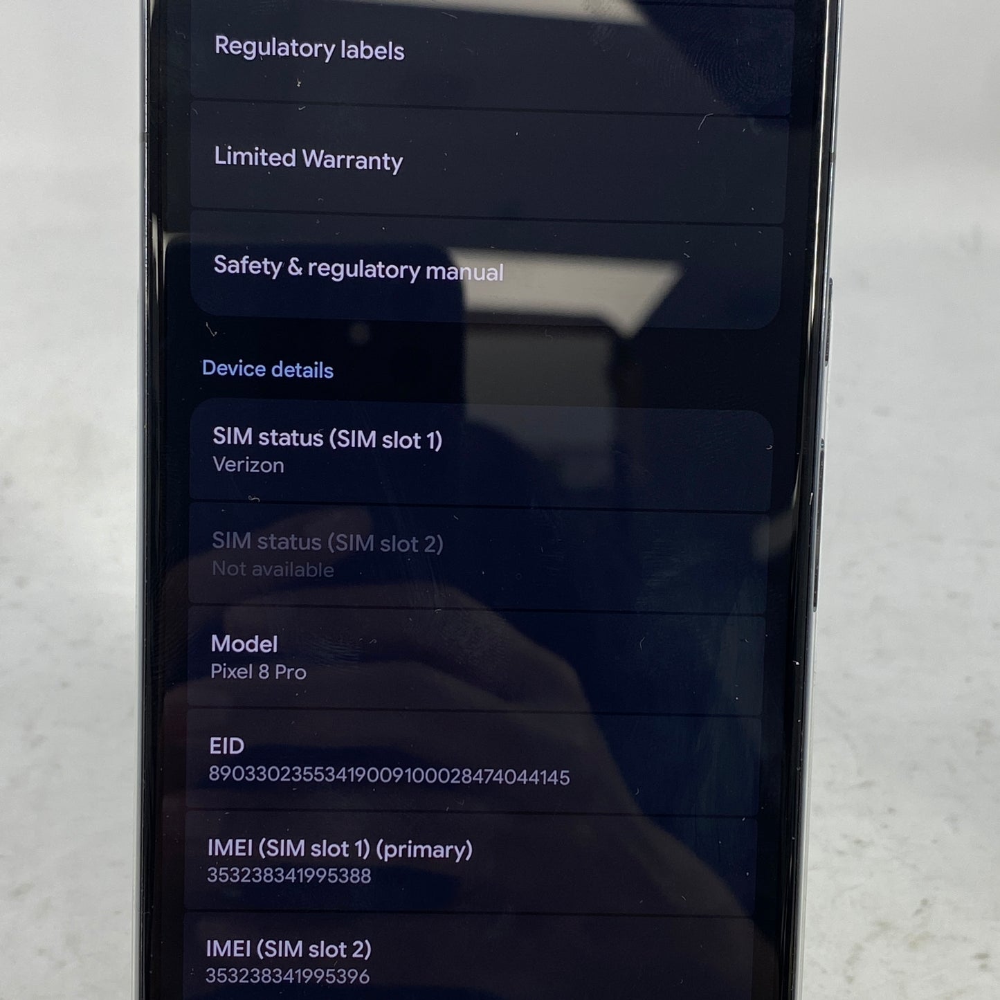 Verizon Google Pixel 8 Pro 256GB Smartphone Chalk GA03878-US