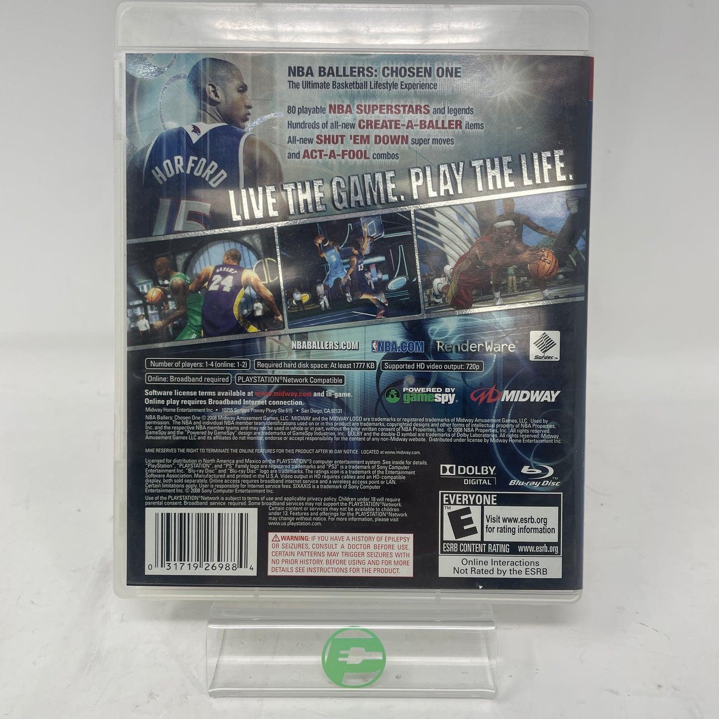 NBA Ballers Chosen One (Sony PlayStation 3 PS3, 2008)
