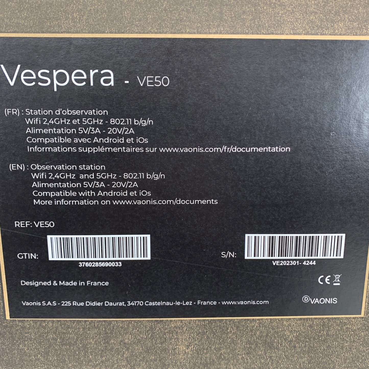 Vaonis Vespera VE50 Smart Automated Observation Station