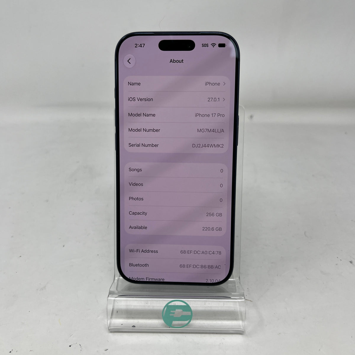Factory Unlocked Apple iPhone 17 Pro 256GB Deep Blue MG7M4LL/A