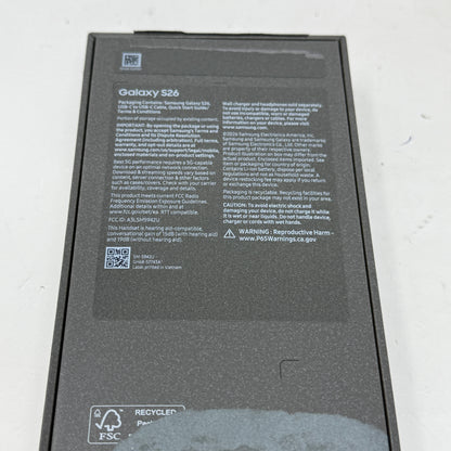 Verizon Samsung Galaxy S26 12GB RAM 256GB SM-S942U Black
