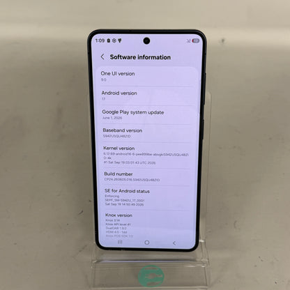 Verizon Samsung Galaxy S26 12GB RAM 256GB SM-S942U Black