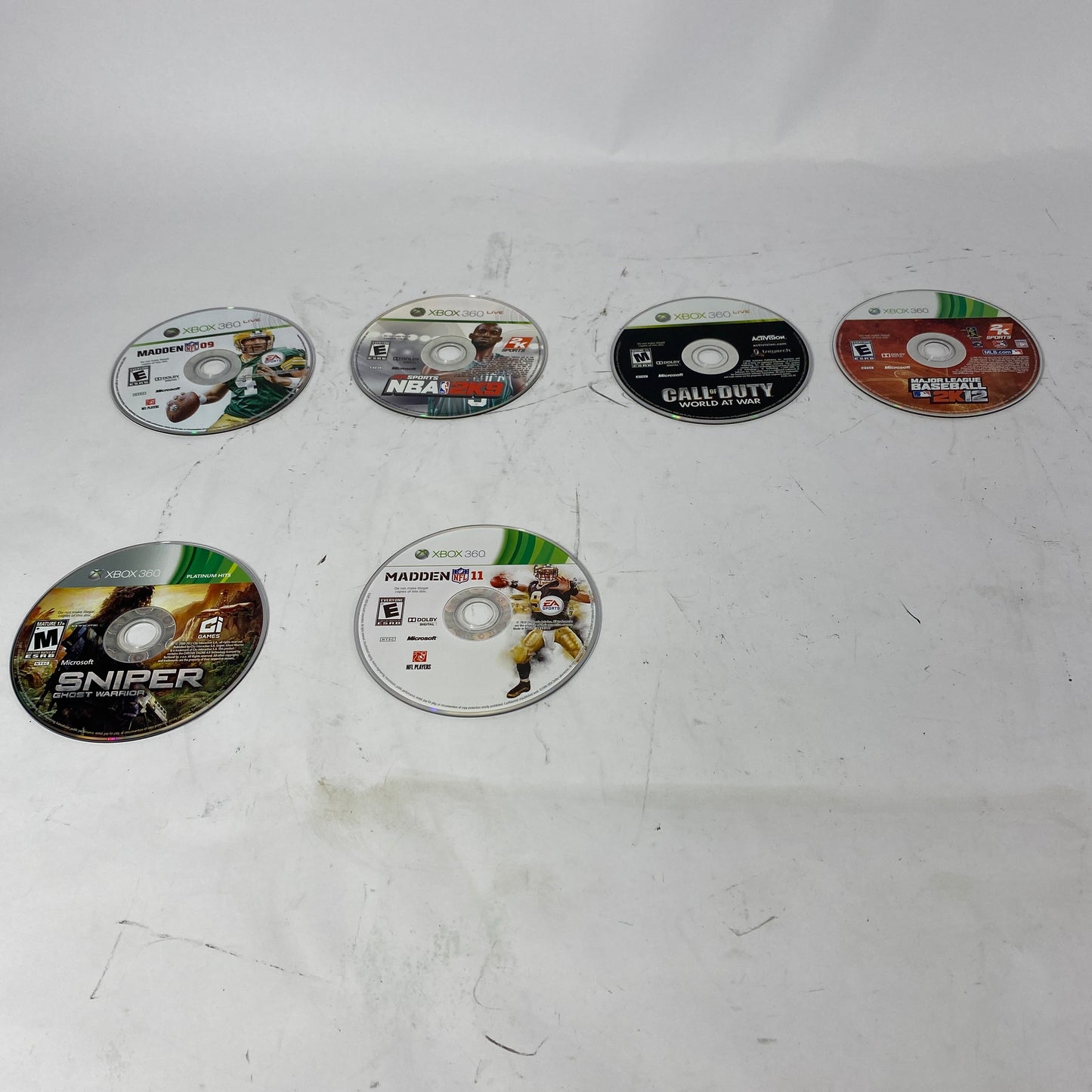 Lot of 6 Microsoft Xbox 360 Games