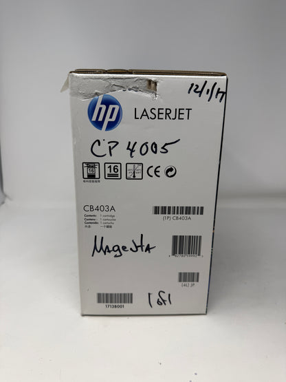 New HP LaserJet 642A Magenta Toner Cartridge CB403A