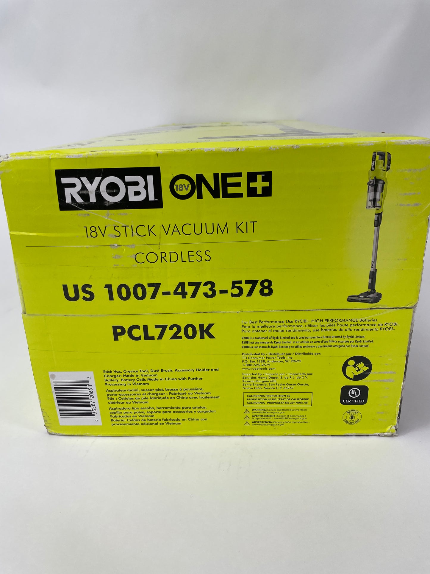 New Ryobi PCL720K 18V Vacuum Kit