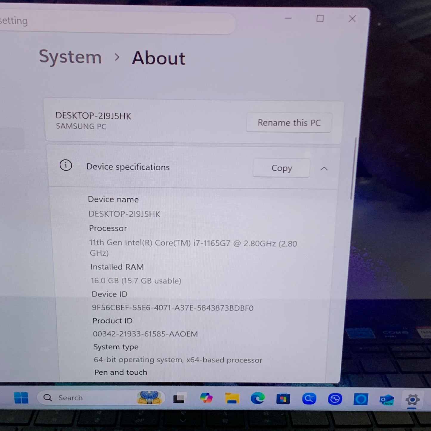 Samsung Galaxy Book Flex2 Alpha NP730QDA 13.3" i7-1165G7 2.8GHz 16GB RAM 512GB 