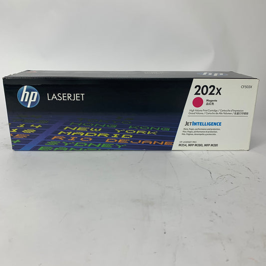 New HP 202X High Yield Magenta Original LaserJet Toner Cartridge 2500 Pages CF503X