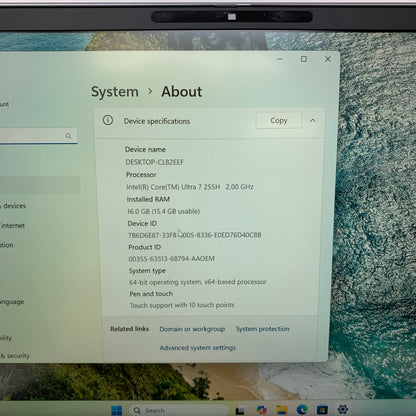 HP ZBook G1I 16" Ultra 7 255H 2.0GHz 16GB RAM 512GB SSD RTX 500 Ada