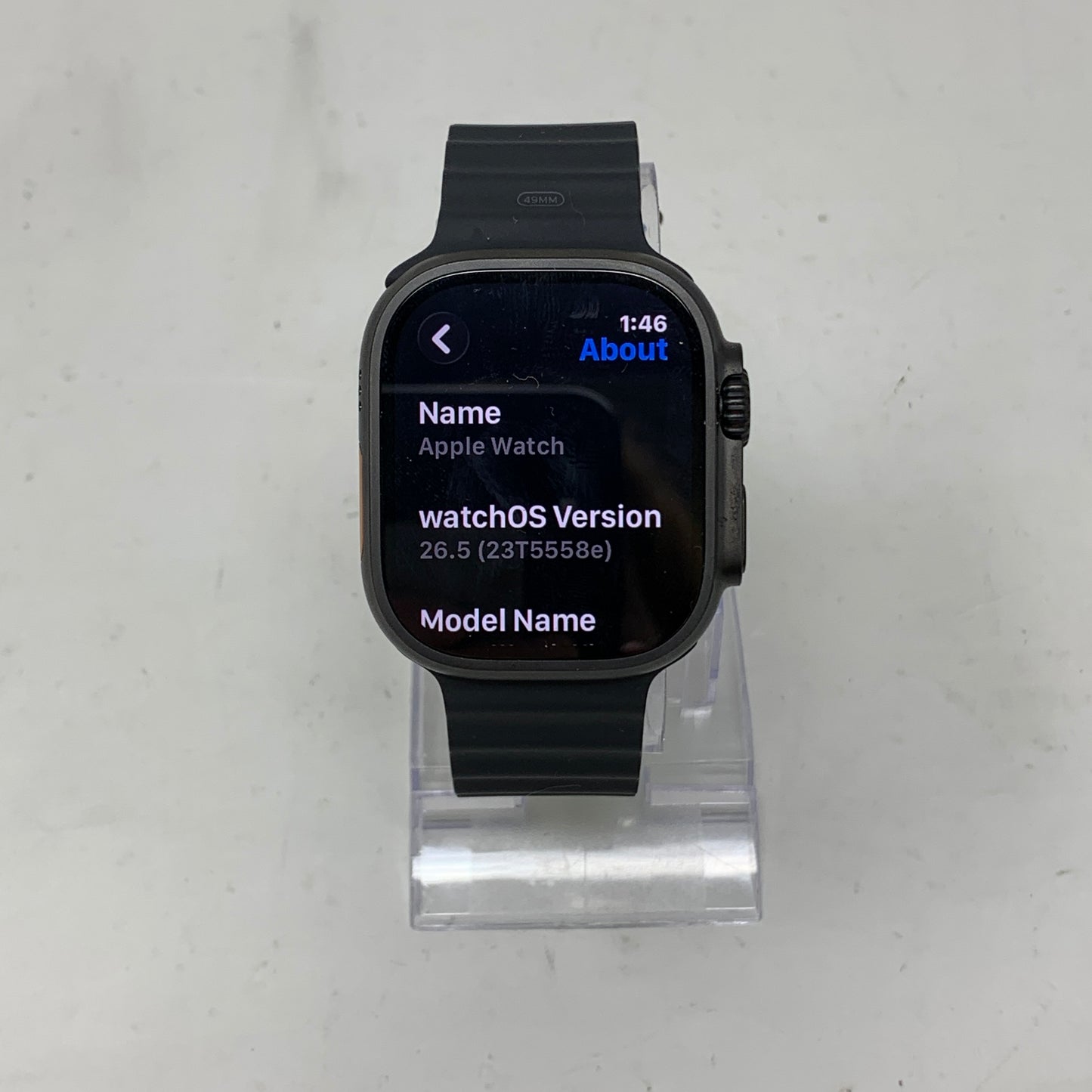 Unlocked Apple Watch Ultra 3 49MM Black Titanium Black Ocean Band MF0J4LW/A