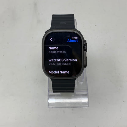 Unlocked Apple Watch Ultra 3 49MM Black Titanium Black Ocean Band MF0J4LW/A