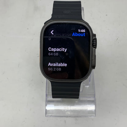 Unlocked Apple Watch Ultra 3 49MM Black Titanium Black Ocean Band MF0J4LW/A