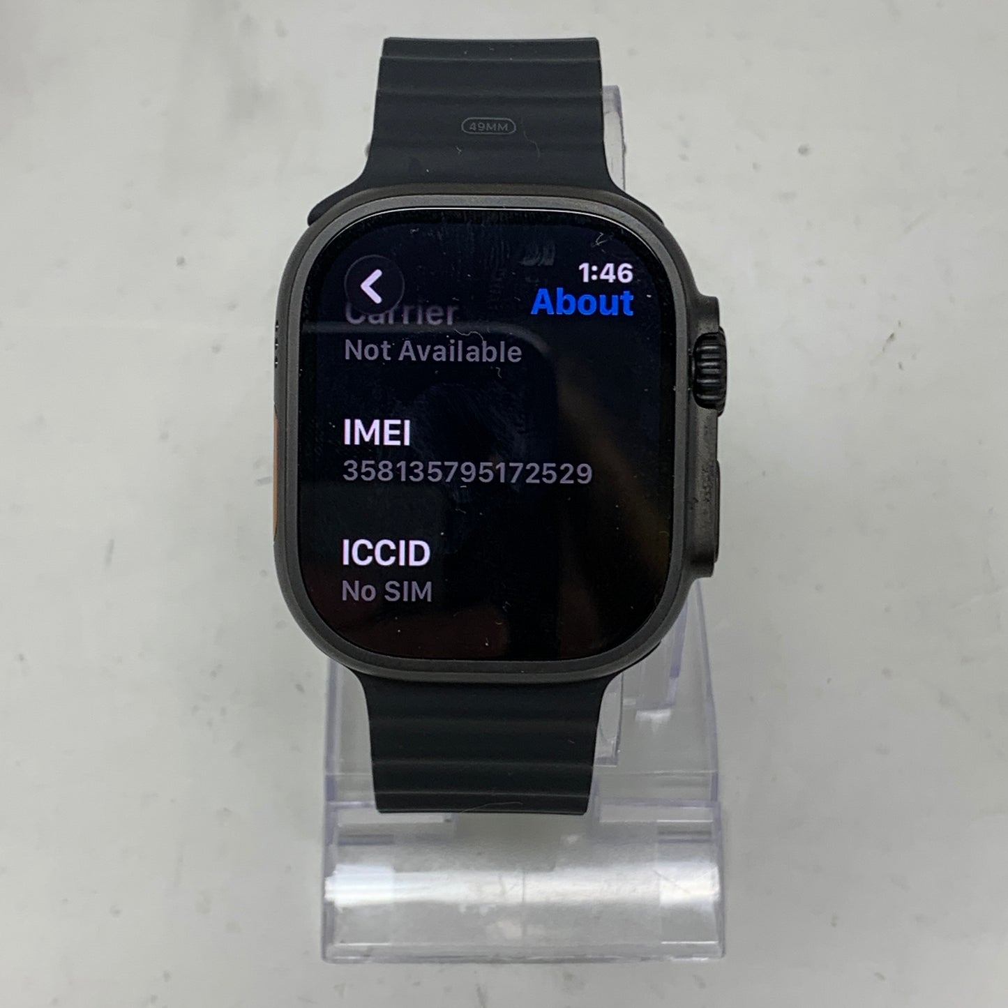 Unlocked Apple Watch Ultra 3 49MM Black Titanium Black Ocean Band MF0J4LW/A