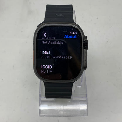 Unlocked Apple Watch Ultra 3 49MM Black Titanium Black Ocean Band MF0J4LW/A