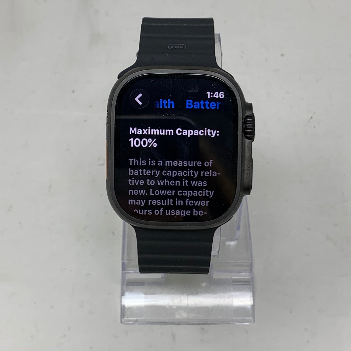 Unlocked Apple Watch Ultra 3 49MM Black Titanium Black Ocean Band MF0J4LW/A