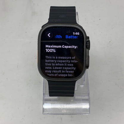 Unlocked Apple Watch Ultra 3 49MM Black Titanium Black Ocean Band MF0J4LW/A
