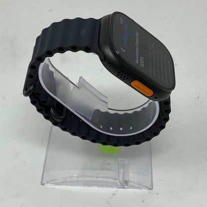 Unlocked Apple Watch Ultra 3 49MM Black Titanium Black Ocean Band MF0J4LW/A