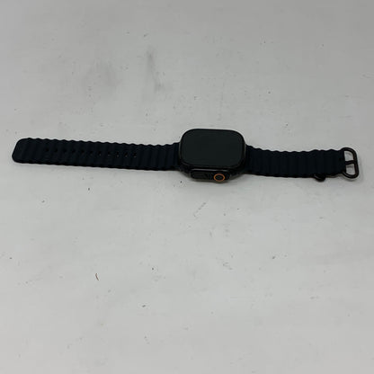 Unlocked Apple Watch Ultra 3 49MM Black Titanium Black Ocean Band MF0J4LW/A