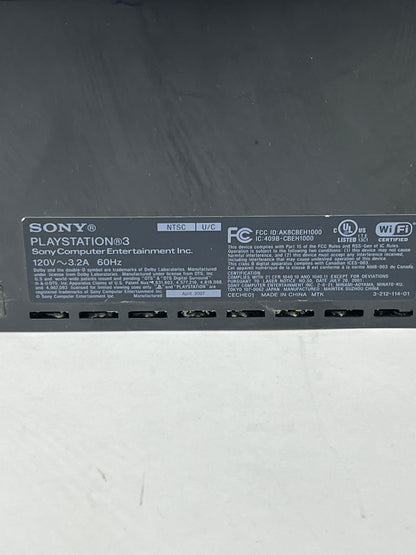Sony PlayStation 3 Fat PS3 Backwards Compatible   80GB Black Console Gaming