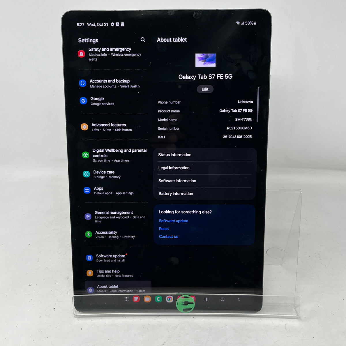 T-Mobile Samsung Galaxy Tab S7 FE 12.4" 64GB Black SM-T738U