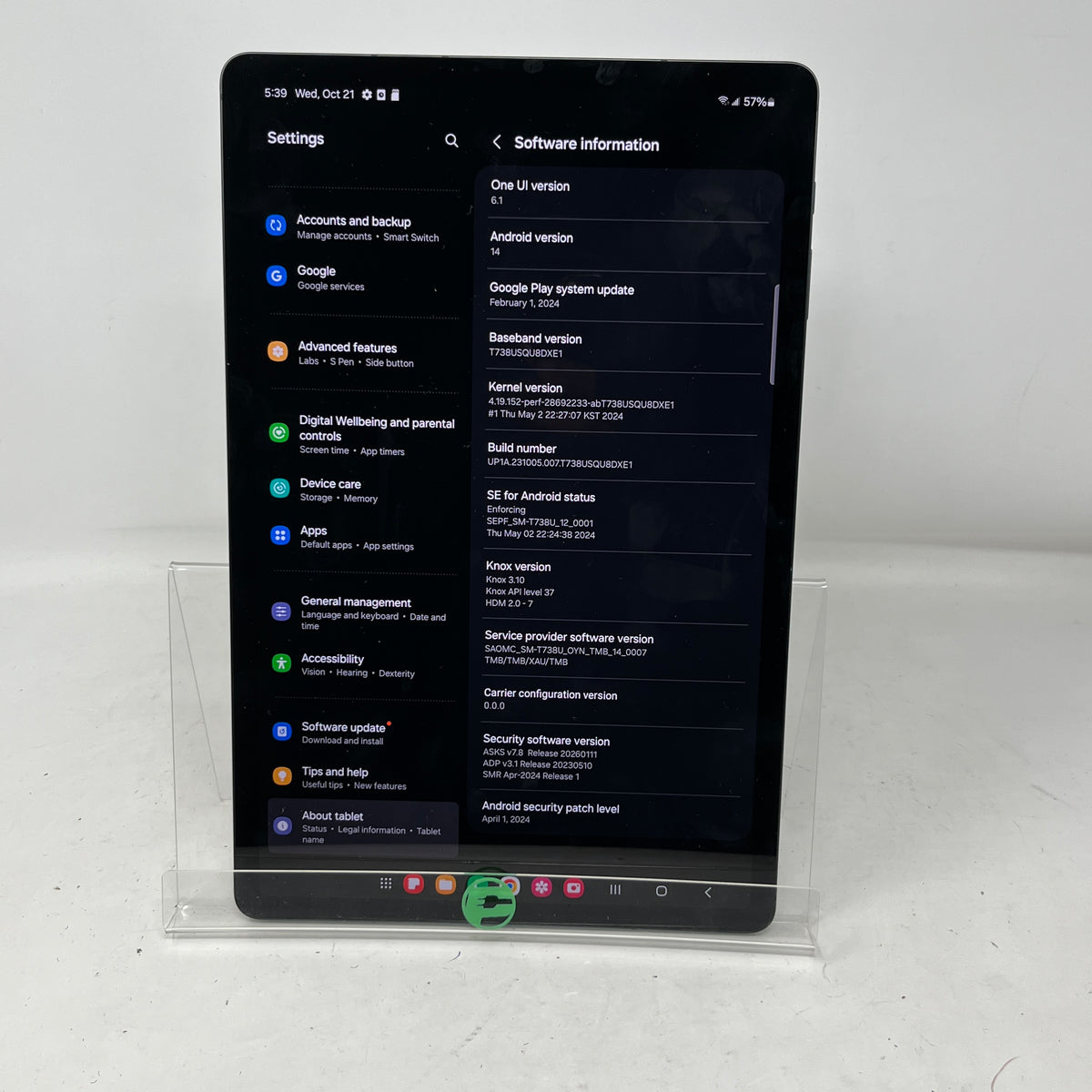 T-Mobile Samsung Galaxy Tab S7 FE 12.4" 64GB Black SM-T738U