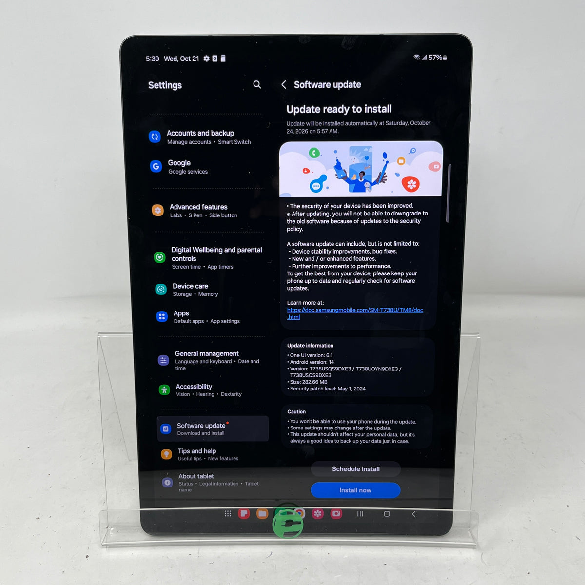T-Mobile Samsung Galaxy Tab S7 FE 12.4" 64GB Black SM-T738U