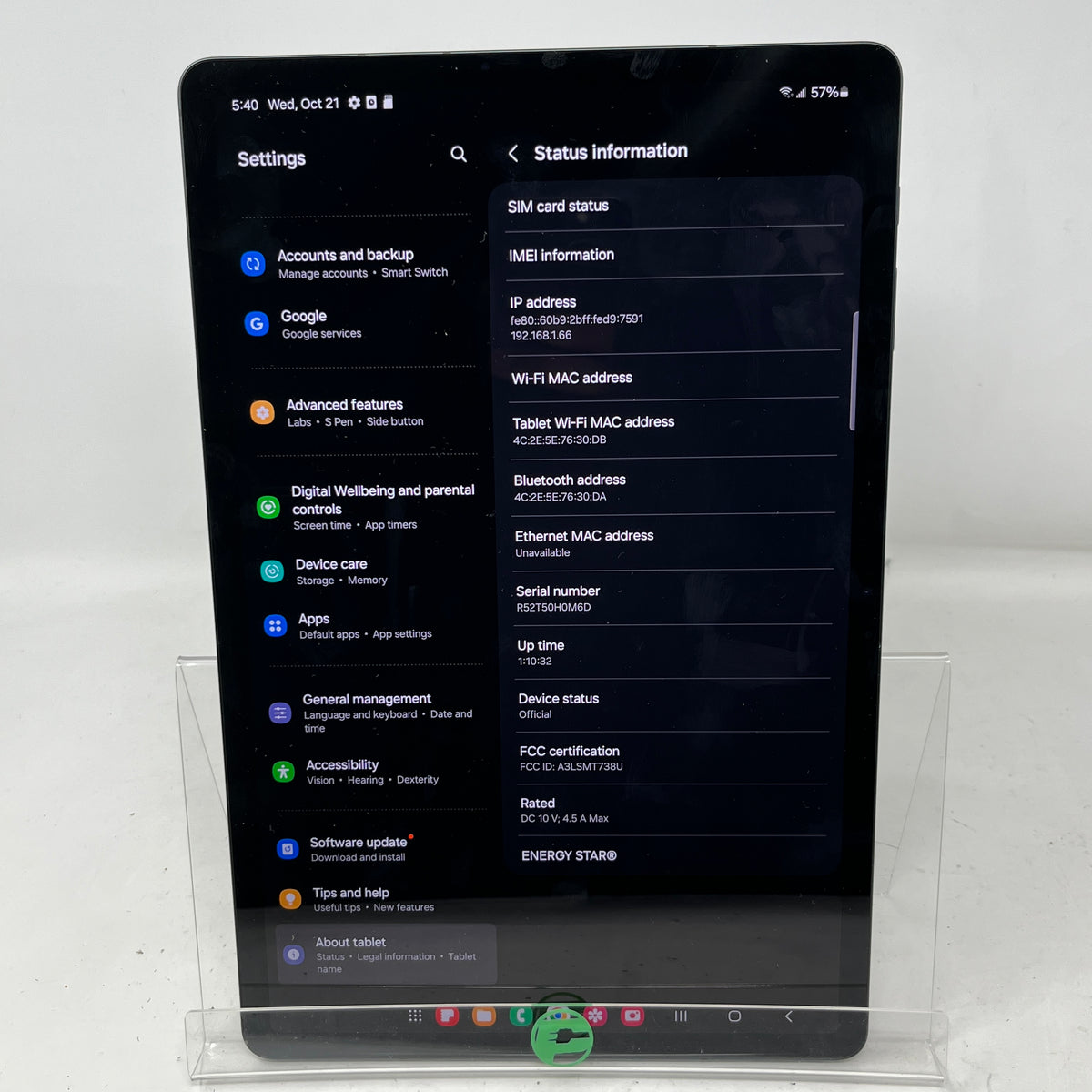 T-Mobile Samsung Galaxy Tab S7 FE 12.4" 64GB Black SM-T738U