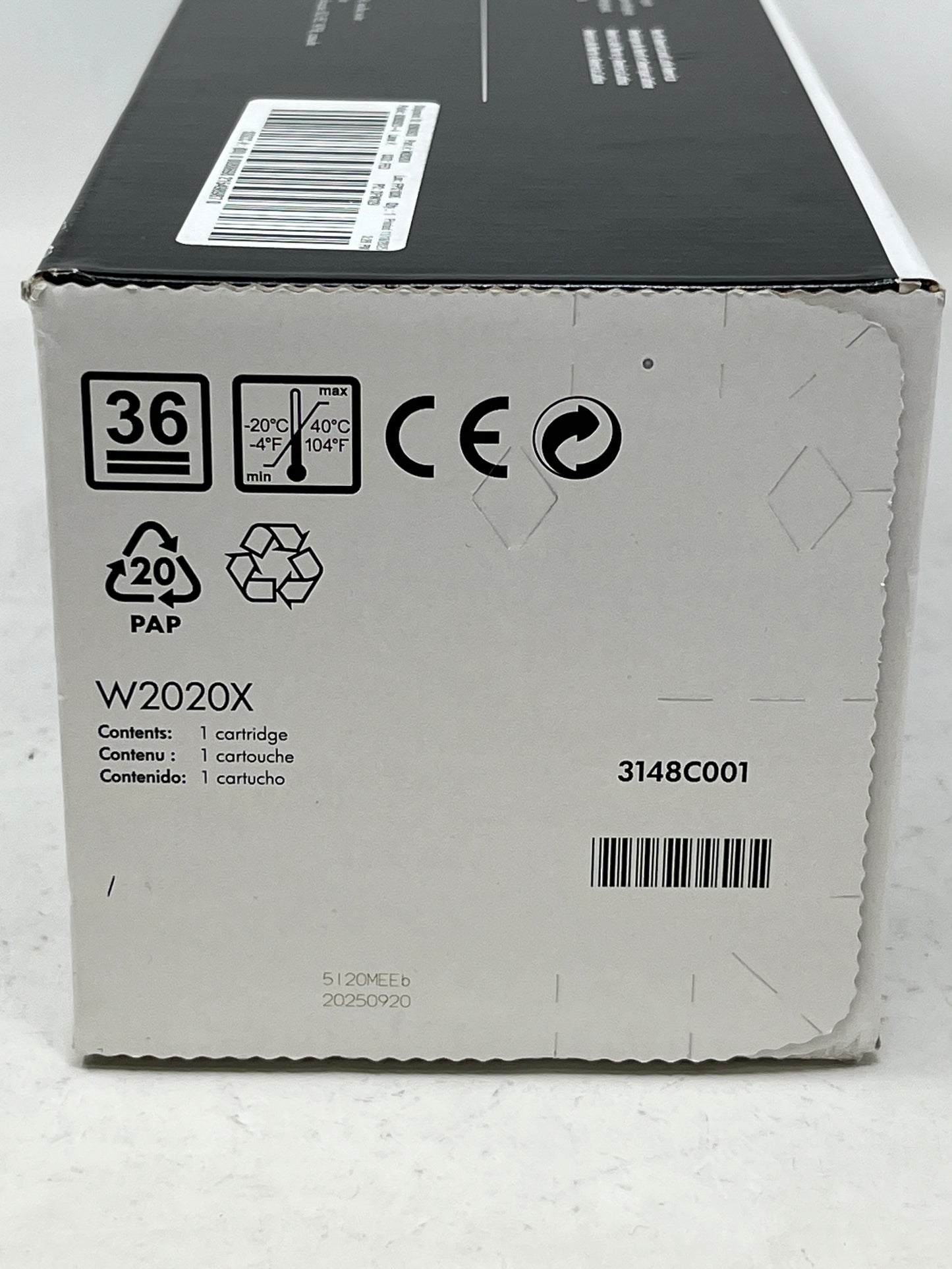 New HP Laserjet 414x Black Toner Cartridge W2020X