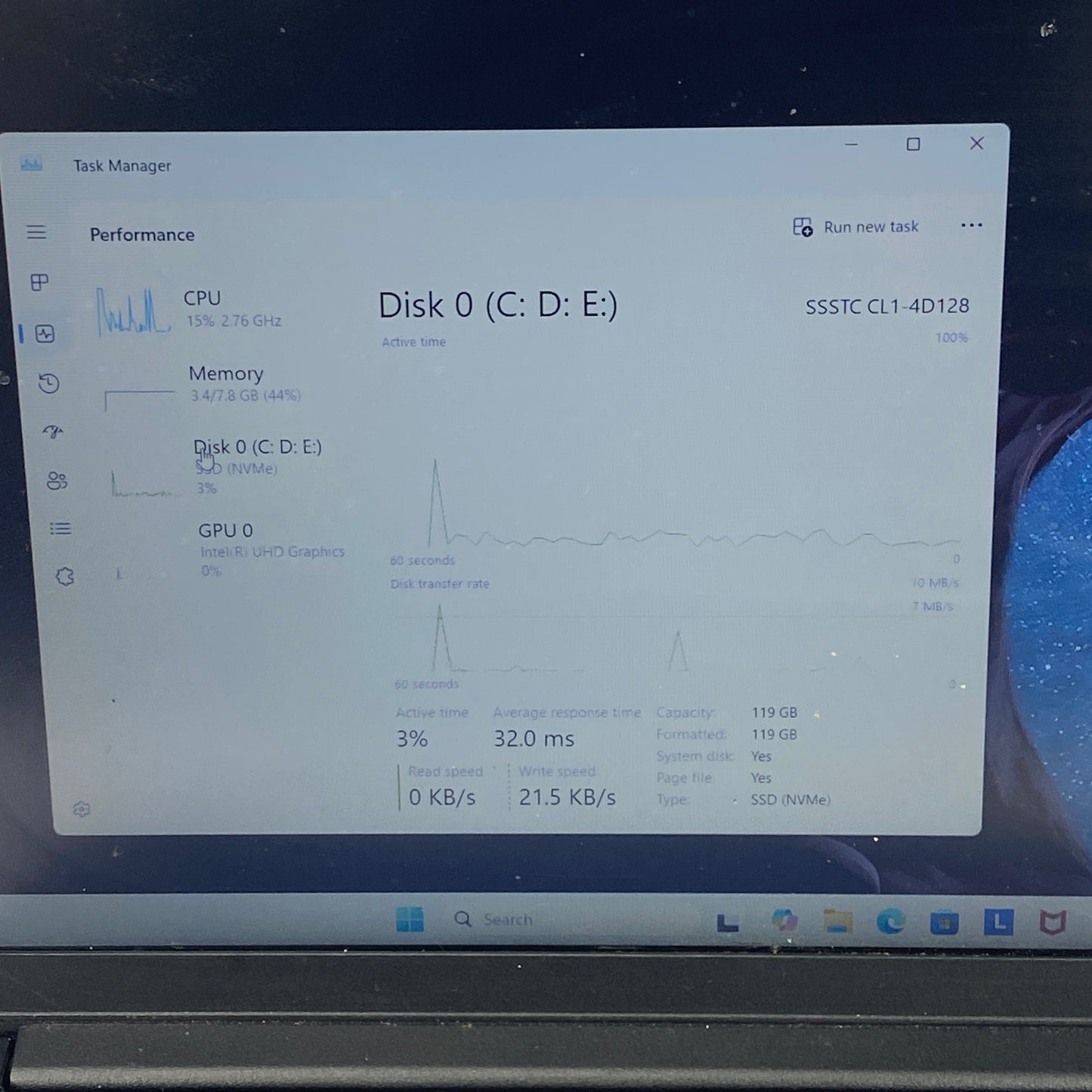 Lenovo V15 G2 IJL 82QY00PCUS 15.6" Celeron N4500 1.10Ghz 8GB RAM 128GB SSD