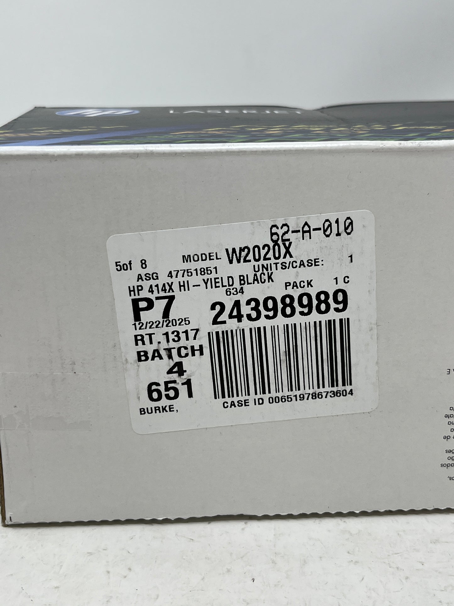 New HP Laserjet 414x Black Toner Cartridge W2020X