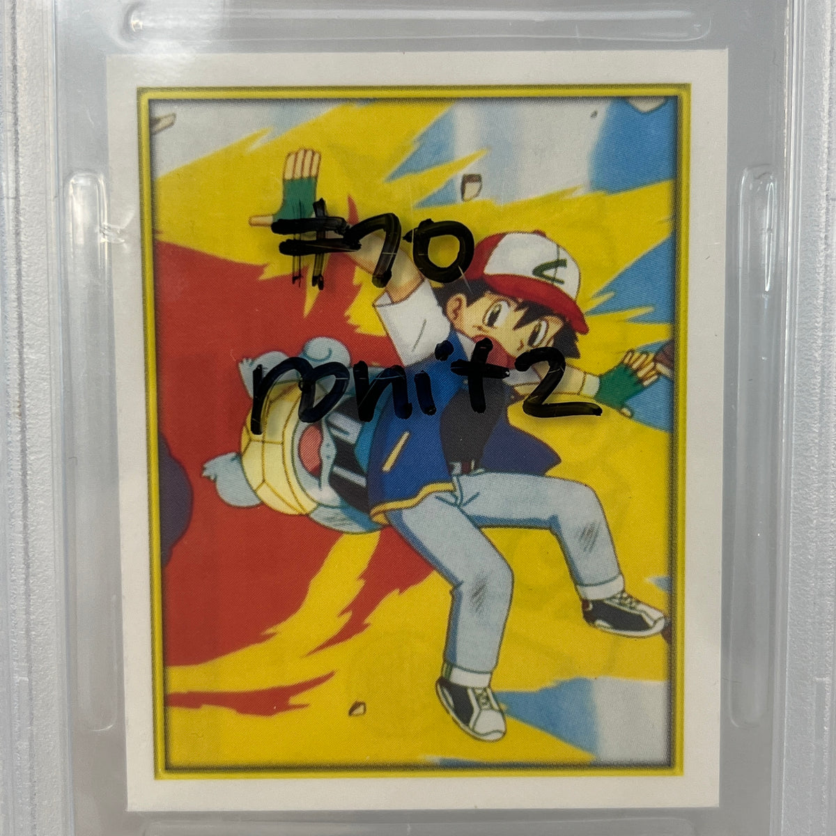 Pokémon TCG Merlin Series 2 #73 Ash & Squirtle PSA Mint 9