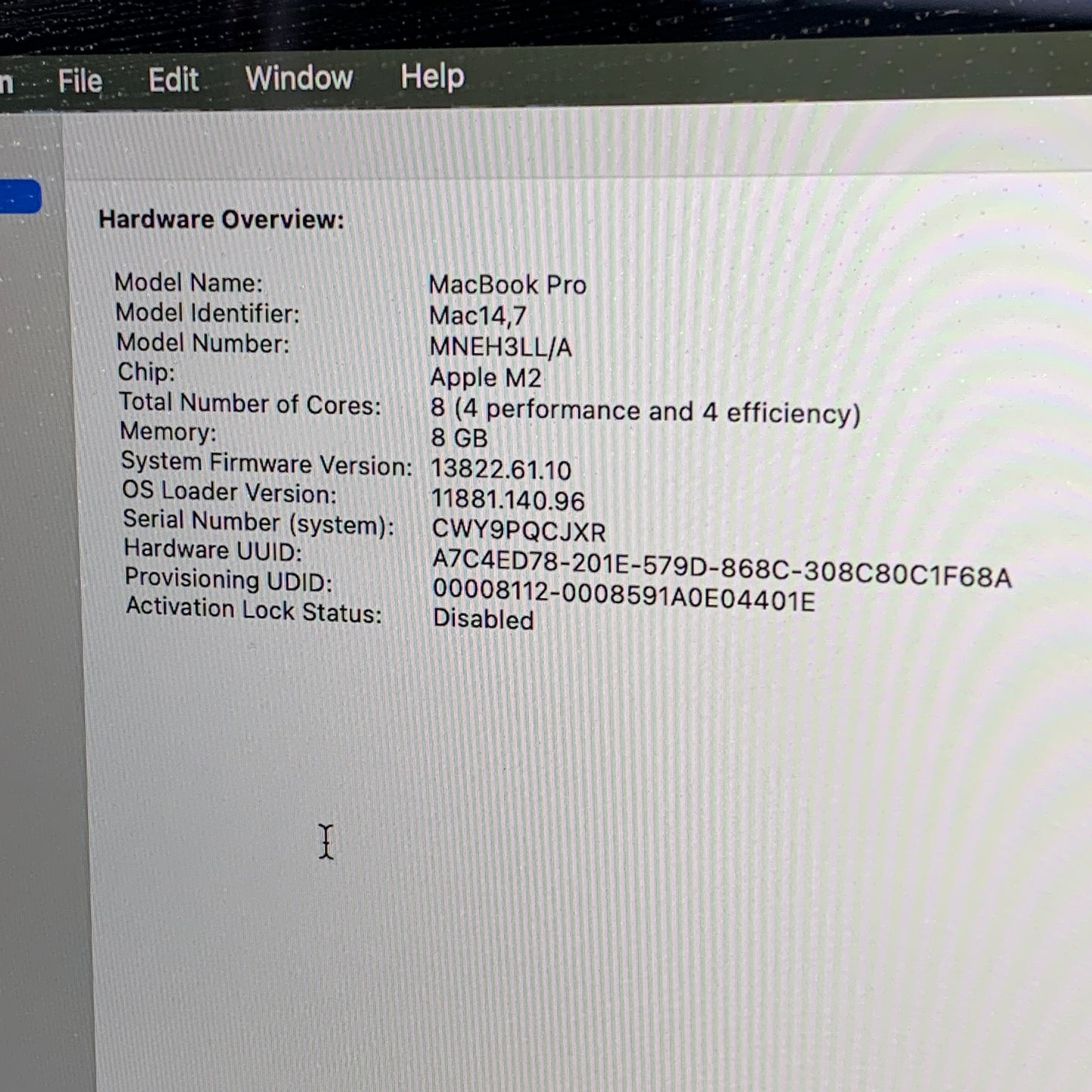 2022 Apple MacBook Pro 13.3" M2 10C GPU 3.5GHz 8GB RAM 256GB SSD A2338