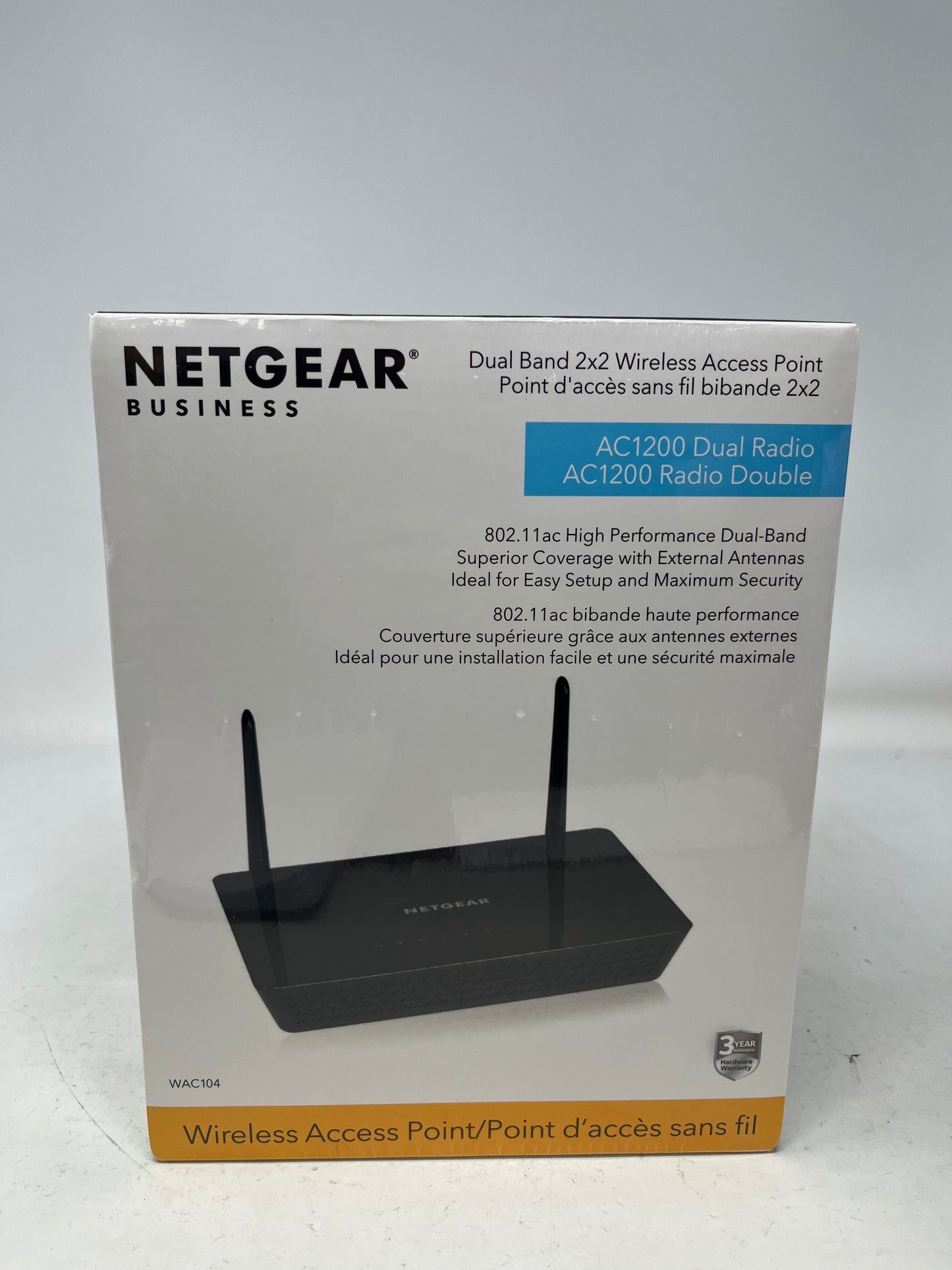 New Netgear WAC104-100NAS AC1200 Dual-Band Wireless Access Point
