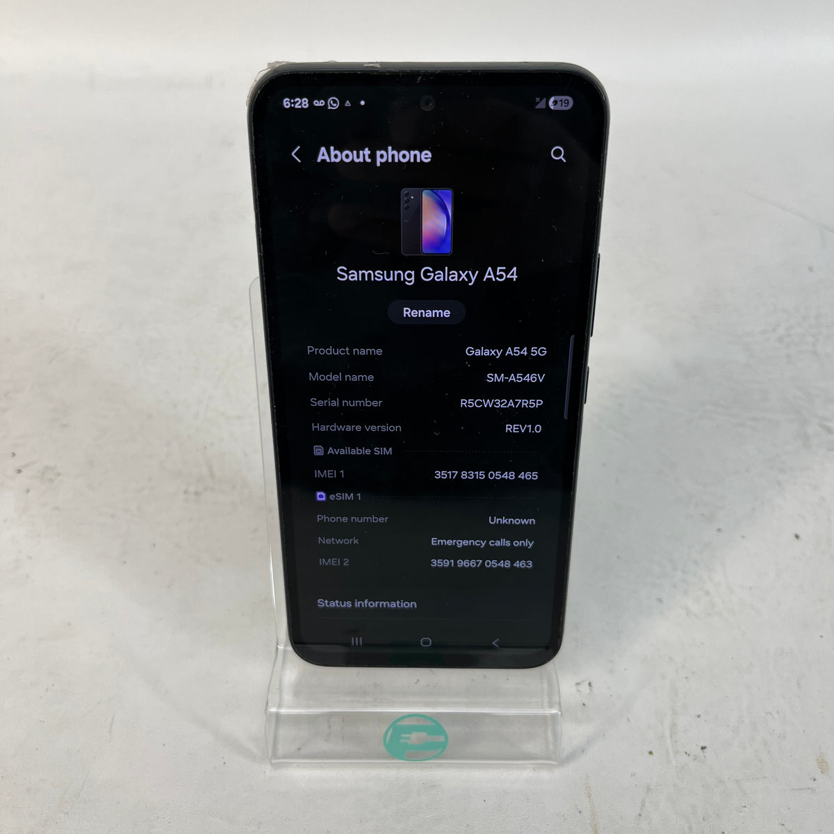 Verizon Samsung Galaxy A54 5G 6GB RAM 128GB SM-A546V Black