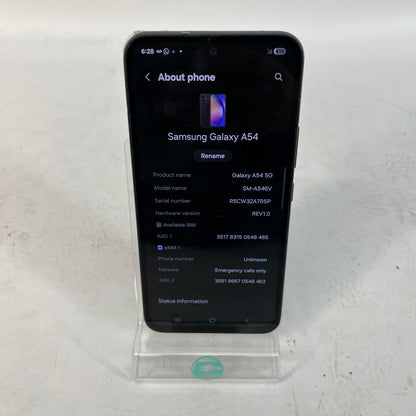 Verizon Samsung Galaxy A54 5G 6GB RAM 128GB SM-A546V Black