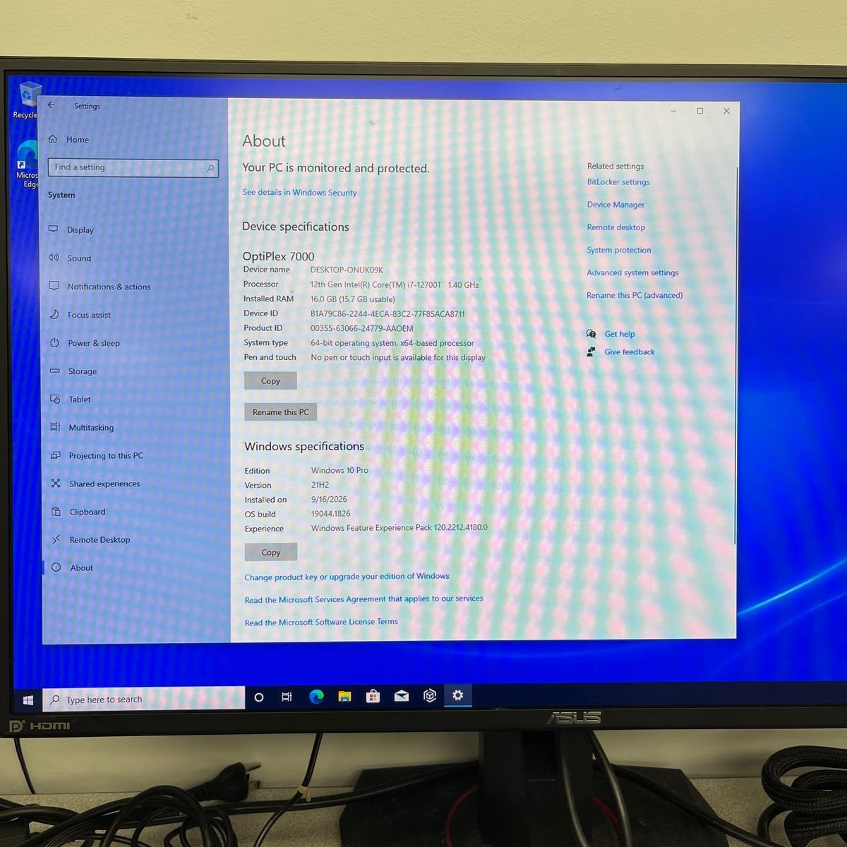 Dell Optiplex 7000 Micro ONUK09K Core i7-12700T 1.40GHz 16GB RAM 512GB SSD
