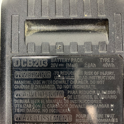 DeWalt DCB203 20V MAX Lithium-Ion Battery 2 Pack