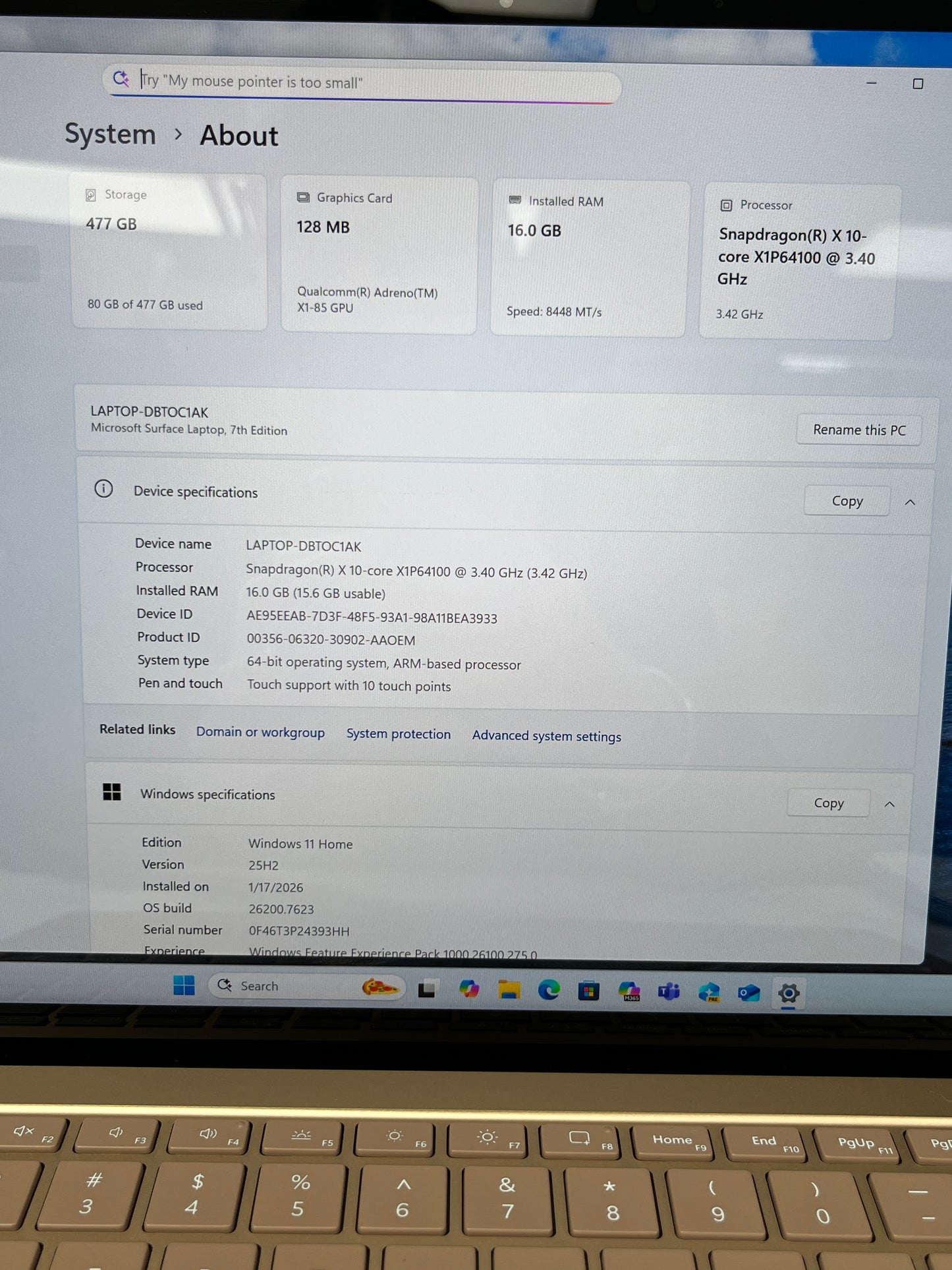 Microsoft Surface Pro 7 2036 12.3" 3.40GHz 3.4GHz 16.0GB 512GB SSD 128MB