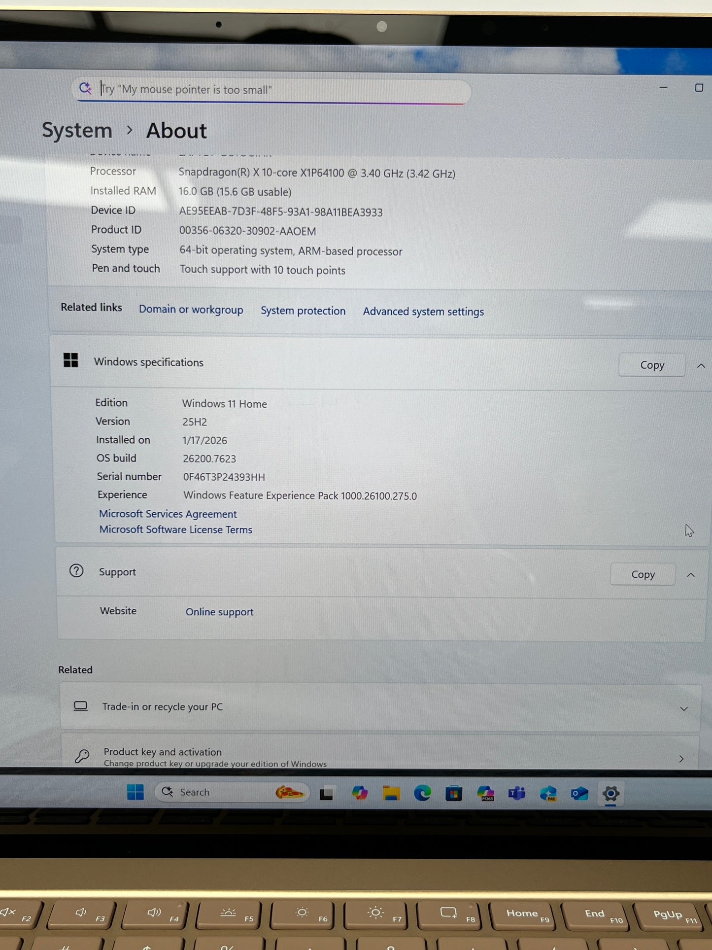 Microsoft Surface Pro 7 2036 12.3" 3.40GHz 3.4GHz 16.0GB 512GB SSD 128MB