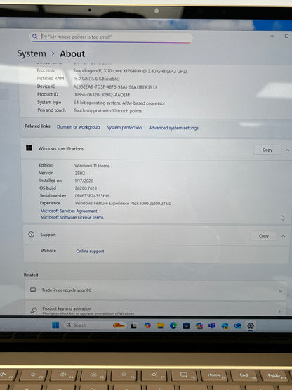 Microsoft Surface Pro 7 2036 12.3" 3.40GHz 3.4GHz 16.0GB 512GB SSD 128MB
