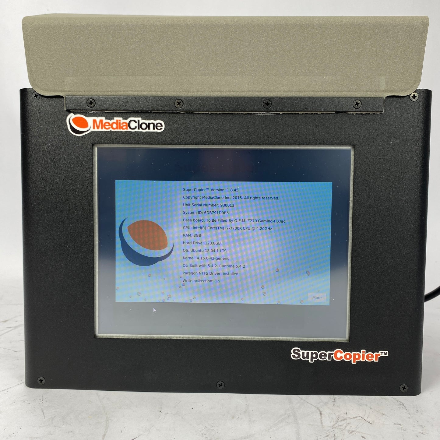 MediaClone SCR-0019 SuperCopier 8" NVMe + SATA Forensic Drive Duplicator